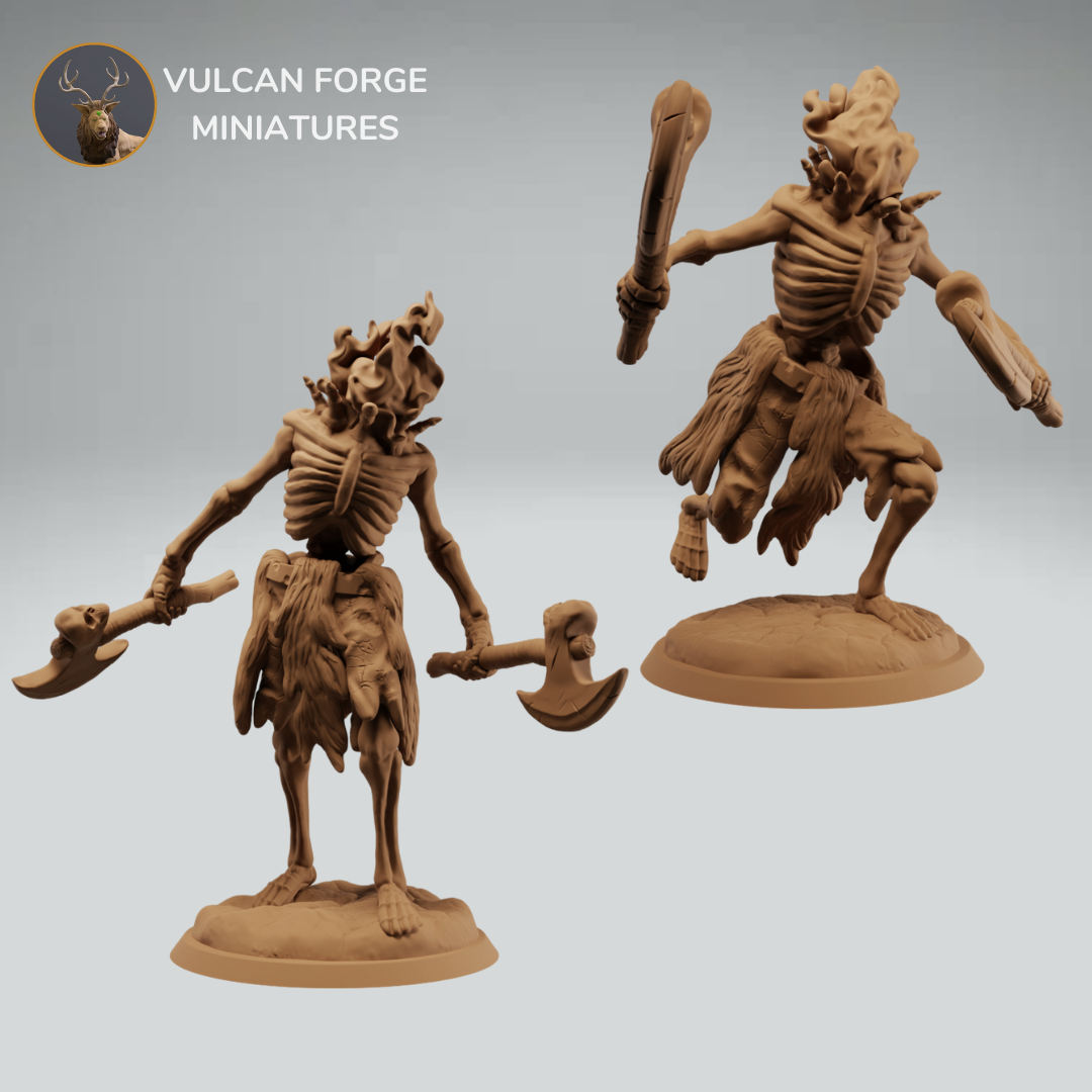 Headless undead skeleton berserker warriors - pre supported